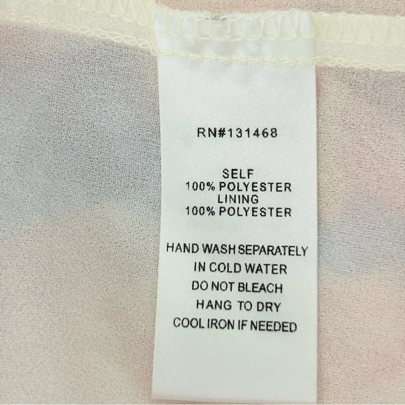 VICI Womens S Sheer Fairy Oversized Ruffle Blouse Whimsical Romantic Blush - Picture 9 of 9